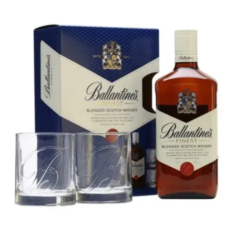 Ballantine’s Finest  Whisky 0.7 lit+2 glasses