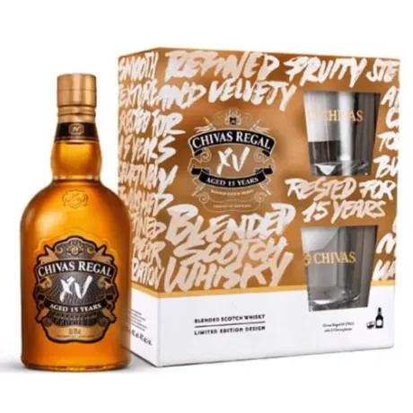 Chivas Regal 15Y XV Scotch Whysky +2 Glasses