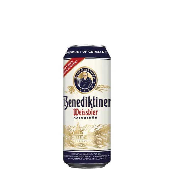 Benediktiner Weissbier Naturtrub 0.5L Лименка 24/1